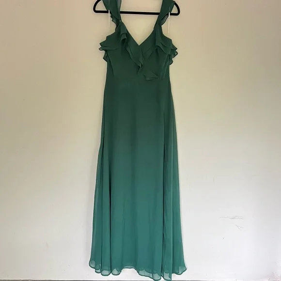 LULUS Adoring Glances Emerald Green Maxi Formal Dress M - Picture 2 of 7
